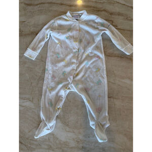 Vintage Baby Absorba Footies baby sleeper 12-18 Months White Multicolor